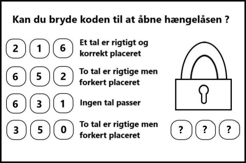 Bryd hængelåsens kode 2