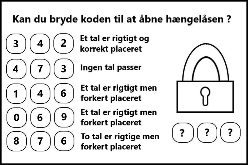 Bryd hængelåsens kode 5