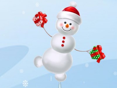 Hjælp snemanden med at holde balancen - sjovt julespil