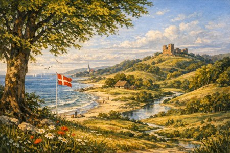 Der er et yndigt land - tekst og melodi