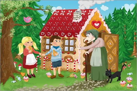 Hans og Grete - eventyr af brødrene Grimm