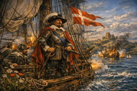 Kong Christian stod ved højen mast - tekst og melodi