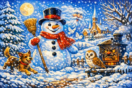 Snemanden - juleeventyr af H. C. Andersen