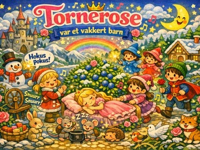 Tornerose var et vakkert barn - tekst og melodi