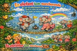 En elefant kom marcherende - tekst og melodi